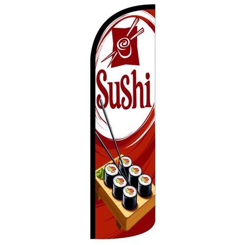 Sushi flag flutter - flag, feather