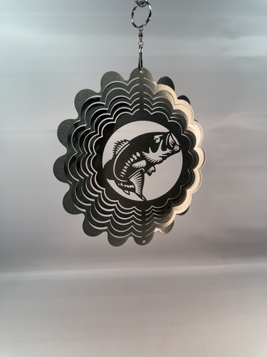 Bass fish wind spinner - bass,